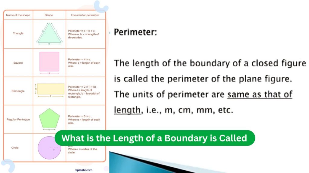 What is the Length of a Boundary is Called